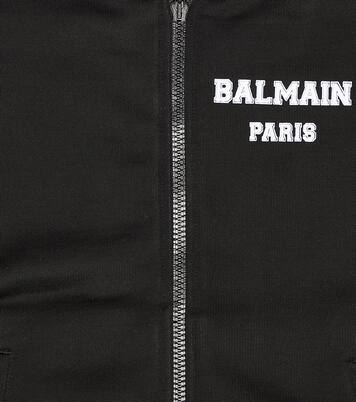 Logo cotton-blend cardigan | Balmain Kids