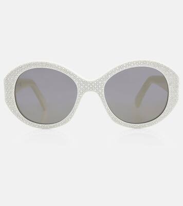 Bold 3 Dots embellished round sunglasses | Celine Eyewear