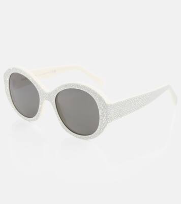 Bold 3 Dots embellished round sunglasses | Celine Eyewear