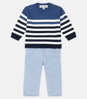 Baby striped sweater and jeans set  | Tartine et Chocolat