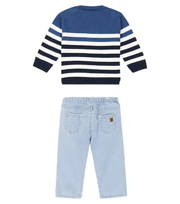 Baby striped sweater and jeans set  | Tartine et Chocolat