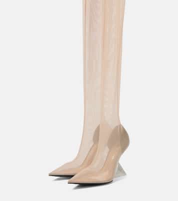 Cheopissima mesh over-the-knee boots | The Attico