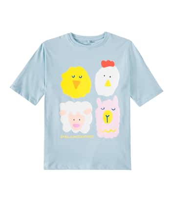 T-shirt in jersey di cotone con stampa | Stella McCartney Kids
