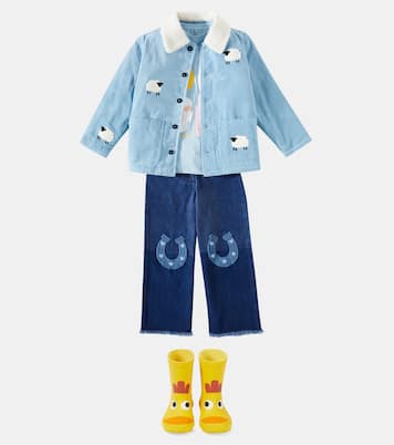 T-shirt in jersey di cotone con stampa | Stella McCartney Kids