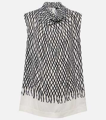 Top Valerie in crêpe con stampa | Proenza Schouler