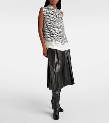 Top Valerie in crêpe con stampa | Proenza Schouler
