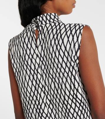 Top Valerie in crêpe con stampa | Proenza Schouler