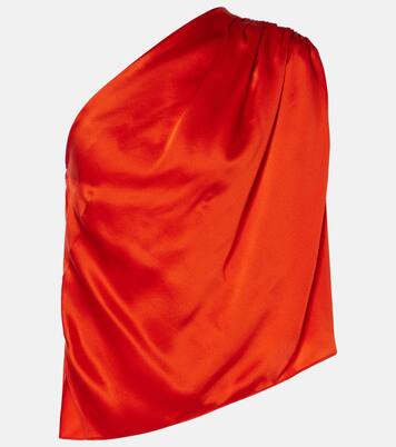 One-Shoulder-Top aus Seidensatin | The Sei