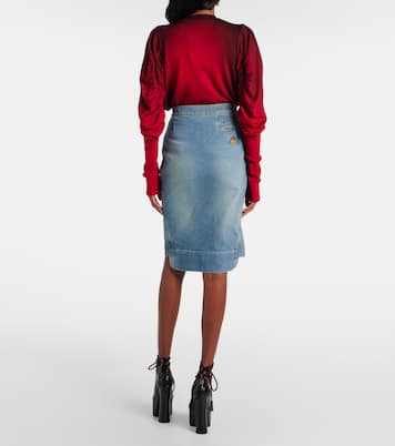 Orb denim pencil skirt | Vivienne Westwood