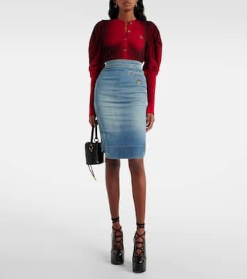 Orb denim pencil skirt | Vivienne Westwood