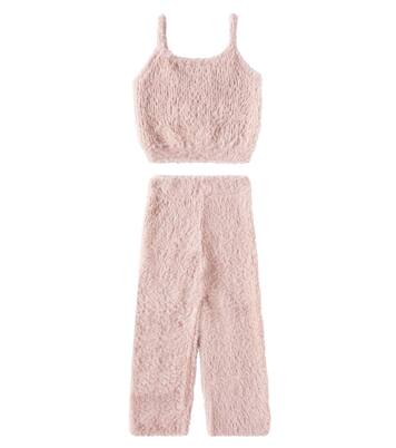 Fuzzy knitted top and pants set | Rylee + Cru