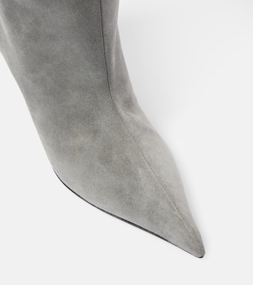 Stiefel Fiona 60 aus Veloursleder | Amina Muaddi