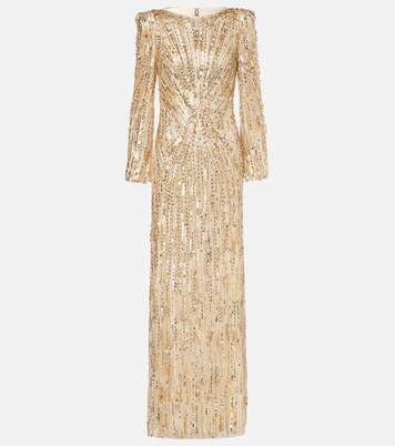 Abito lungo con paillettes | Jenny Packham
