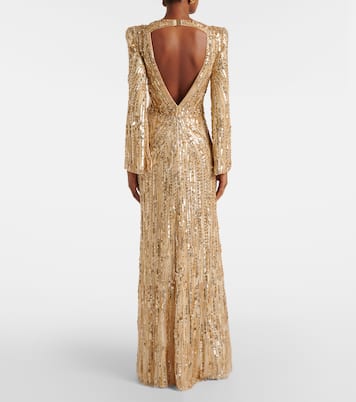 Abito lungo con paillettes | Jenny Packham