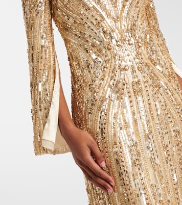 Abito lungo con paillettes | Jenny Packham
