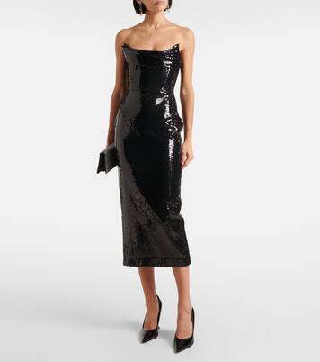 Robe bustier à sequins | Alex Perry