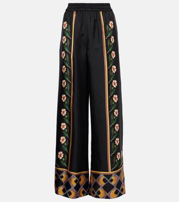 Dazed Placée silk twill palazzo pants | La DoubleJ