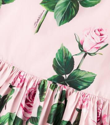 Robe en coton à fleurs | Dolce&Gabbana Kids