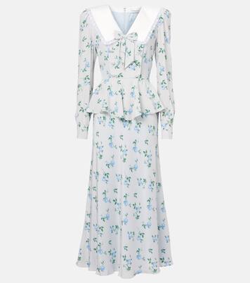 Robe longue en satin de soie | Alessandra Rich