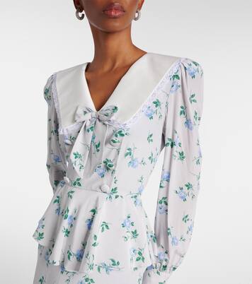 Robe longue en satin de soie | Alessandra Rich