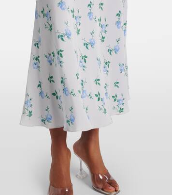 Robe longue en satin de soie | Alessandra Rich