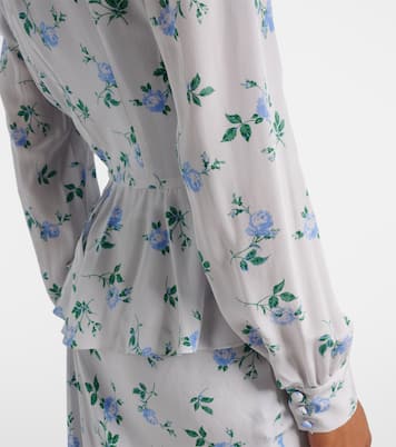 Robe longue en satin de soie | Alessandra Rich