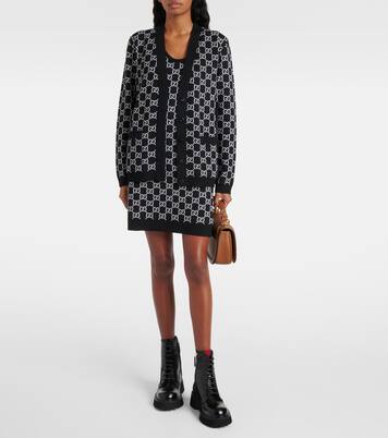 GG wool-blend jacquard minidress | Gucci