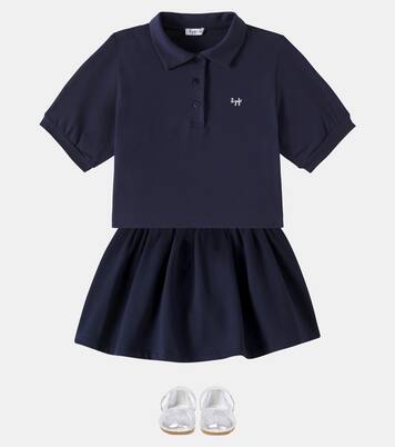 Polo en mezcla de algodón con logo | Il Gufo