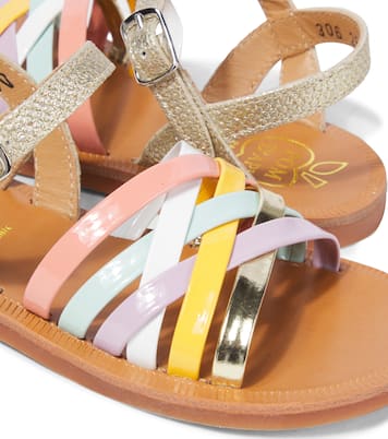 Plagette Lux leather sandals | Pom d'Api