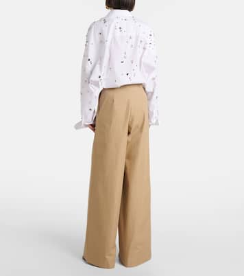 Weite Low-Rise-Hose aus Baumwoll-Twill | Dries Van Noten