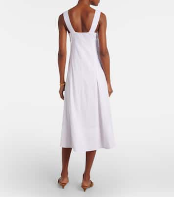 Linen-blend midi dress | Vince