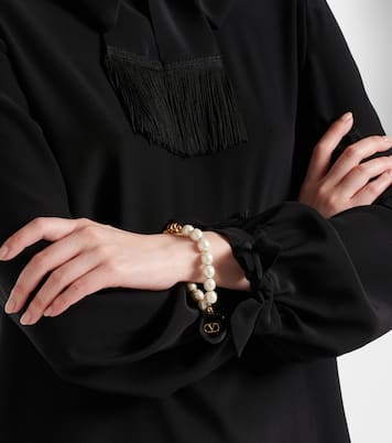 Blusa de crepé de seda con lazada | Valentino