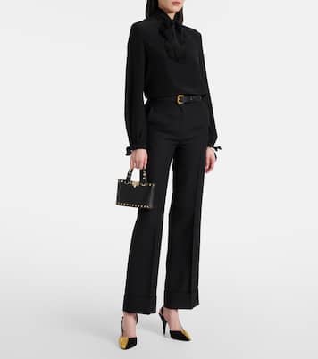 Blusa de crepé de seda con lazada | Valentino