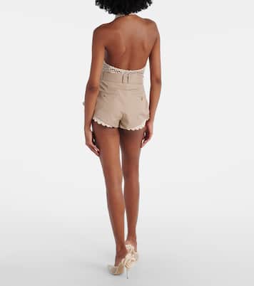 Shorts aus Baumwolle mit Häkelstrick | Magda Butrym