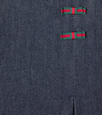 Kleid Web Stripe aus Denim | Gucci Kids