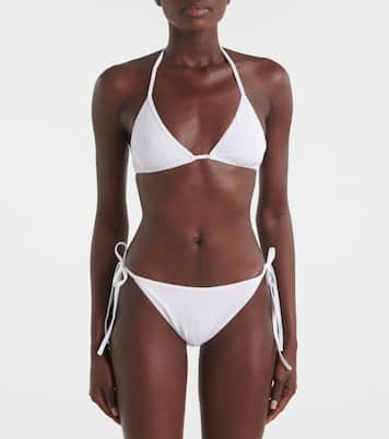 Monogram pointelle bikini top | Toteme