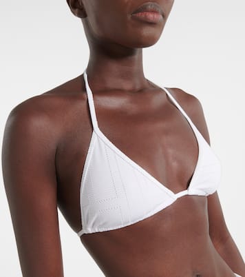 Monogram pointelle bikini top | Toteme
