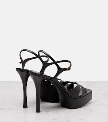 Debbie 110 leather platform sandals | Saint Laurent