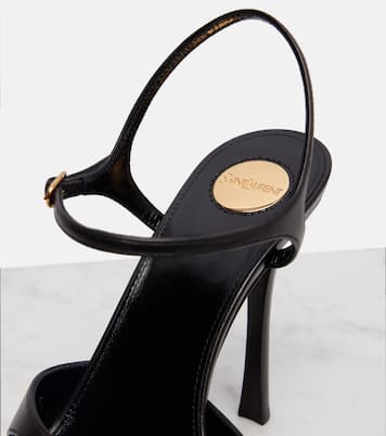 Debbie 110 leather platform sandals | Saint Laurent