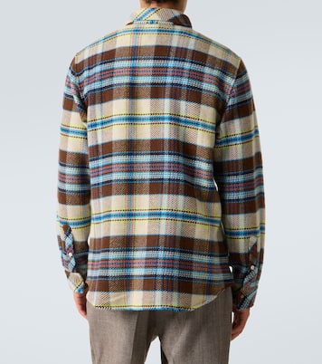 Plaid cashmere shirt with sunstone | God's True Cashmere