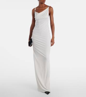 Draped open-back jersey maxi dress | Coperni