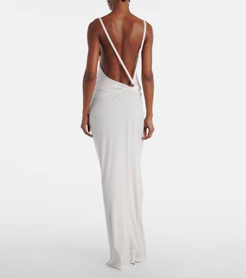 Draped open-back jersey maxi dress | Coperni
