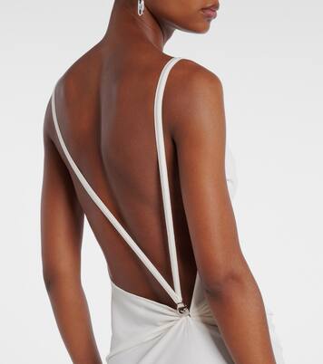Draped open-back jersey maxi dress | Coperni