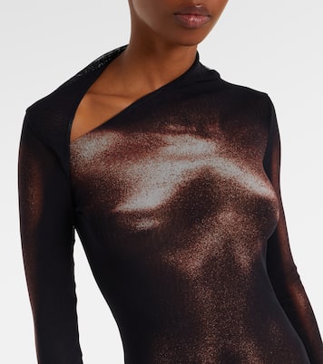 Abito lungo in mesh trompe l'oeil | Jean Paul Gaultier