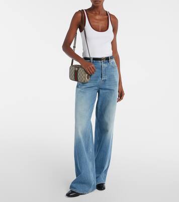 Bolso cruzado Ophidia Small con piel | Gucci