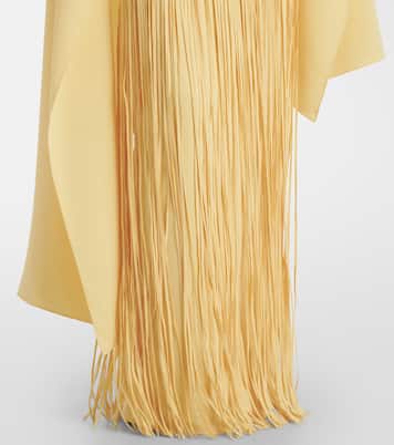 Giselle fringed caped crêpe gown | Marmar Halim