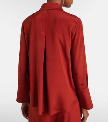 Chemise Voliera en satin de soie mélangée | Max Mara