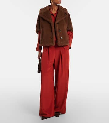 Pantalon ample Palude en crêpe et soie mélangée | Max Mara