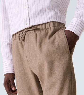 Oscar herringbone cotton-blend straight pants | Frescobol Carioca