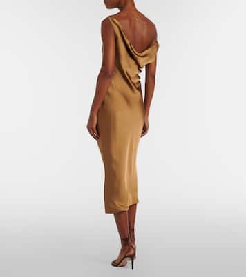 Robe midi Maria en satin | Norma Kamali